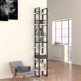 thumbnail image 1 of vidaXL Adult 6-Tier High-Rise Narrow Bookcase White 40x30x210 cm Engineered Wood, 1 of 5