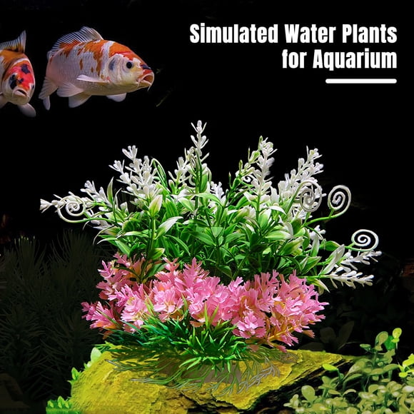 CBFFDC Pollution-free Fish Decor Simulation Water Grass Artificial Plants Realistic Colors DIY Fish Tank Decor Easy Care Fish Safe Aquarium Decorative Accessories