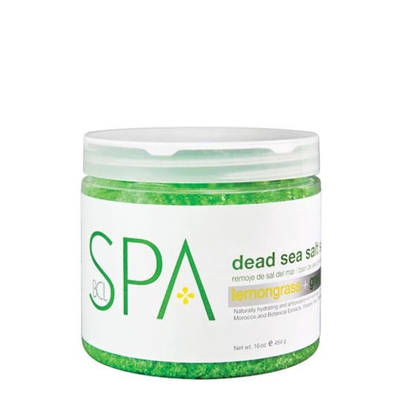 Dead sea salt soak Lemongrass + green tea 16oz