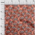thumbnail image 2 of oneOone Georgette Viscose Orange Fabric Tropical Craft Projects Decor Fabric Printed By The Yard 42 Inch Wide, 2 of 5