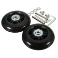 thumbnail image 2 of 2 Pcs Roues de Remplacement pour Valise Roulettes Pivotantes en Caoutchouc Silencieuses Noires 64mmx24mm, 2 of 8