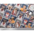 thumbnail image 3 of Soimoi Velvet Fabric Paw,Hat & Animals Patchwork Print Fabric by Yard 58 Inch Wide, 3 of 3