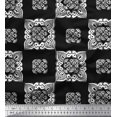 thumbnail image 1 of Soimoi Velvet Fabric Floral Block Print Fabric by The Yard 58 Inch Wide, 1 of 3