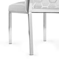 thumbnail image 3 of Home Gear Lot de 2 chaises de salle à manger à dossier hexagonal avec cadre argenté, 3 of 5