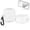 White, variant on Leather Shockproof Case for Samsung Galaxy Buds 4 / Buds 4 Pro Wireless Earbuds with Phone Stand & Carabiner, Full Body Protective Cover