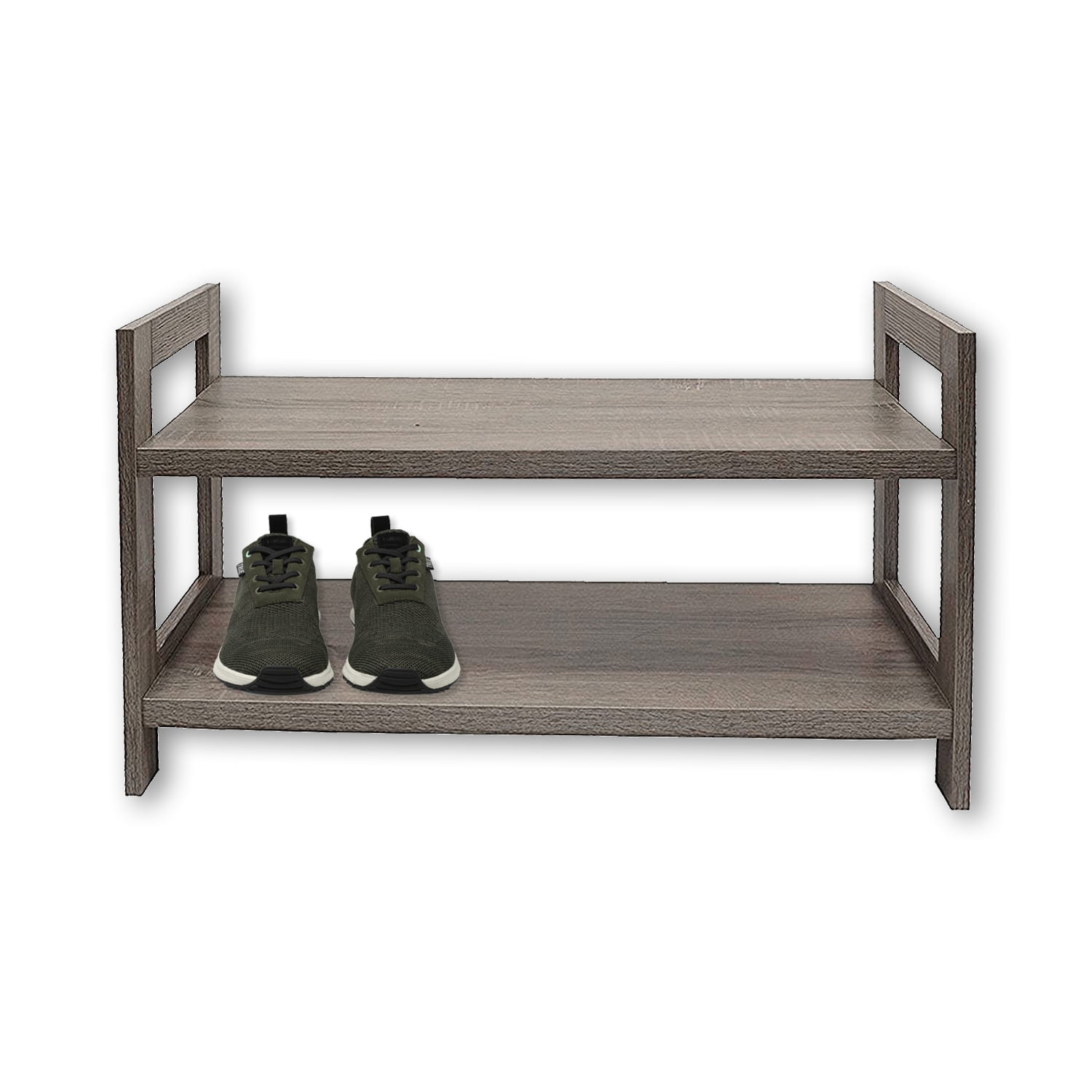 ITY International - 2 Tier MDF Shoes Rack, 27.5"x10.62"x15.75", Taupe Gray