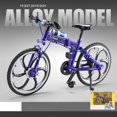 thumbnail image 5 of Modèle de Vélo de Montagne en Alliage 1/8 Simulation Direction Coulissante VTT Jouets de Bicyclette pour Enfants Cadeaux Collection Rouge, 5 of 5