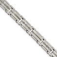 thumbnail image 1 of Bracelet en Acier Inoxydable Brossé et Poli 8.5 Po, 1 of 2