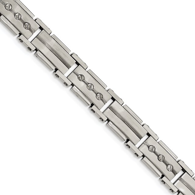 Bracelet en Acier Inoxydable Brossé et Poli 8.5 Po
