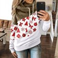 thumbnail image 1 of Women Christmas Printed Pullover Hoodies Long Sleeve Drawstring Hooded Tops Sweatshirt, 1 of 5