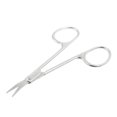 thumbnail image 1 of Uxcell Beauty Tool Brow Trimmer Stainless Steel Eyebrow Shear Curved Edge Scissors Silver Tone, 1 of 5
