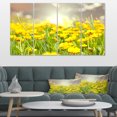thumbnail image 1 of Sunny Meadow with Yellow Flowers - Floral Canvas Art Print, 1 of 3