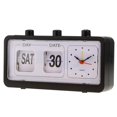 thumbnail image 4 of GUOOL Retro Table Auto Flip Clock Non-ticking Calendar Clock w/ Day Date Black B Black, 4 of 9