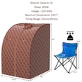 thumbnail image 2 of Patiojoy Portable Steam Sauna Spa Household Personal Sauna Tent with 9-Level Temperature &Timer Coffee, 2 of 5