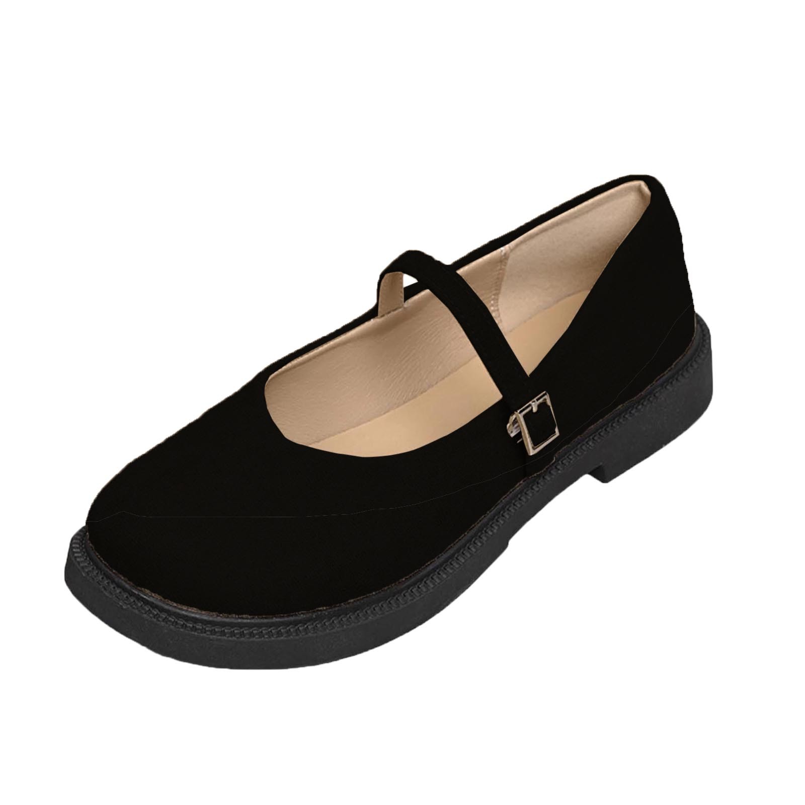 Chaussures Plates pour Femmes, Mocassins Polyvalents avec Boucle et Style Échancré