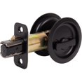 thumbnail image 3 of Round Pocket Door Lock, Privacy (Bed/Bath) Latch, 2-3/8" Backset, RCL, Matte Black by Stone Harbor Hardware, 3 of 5