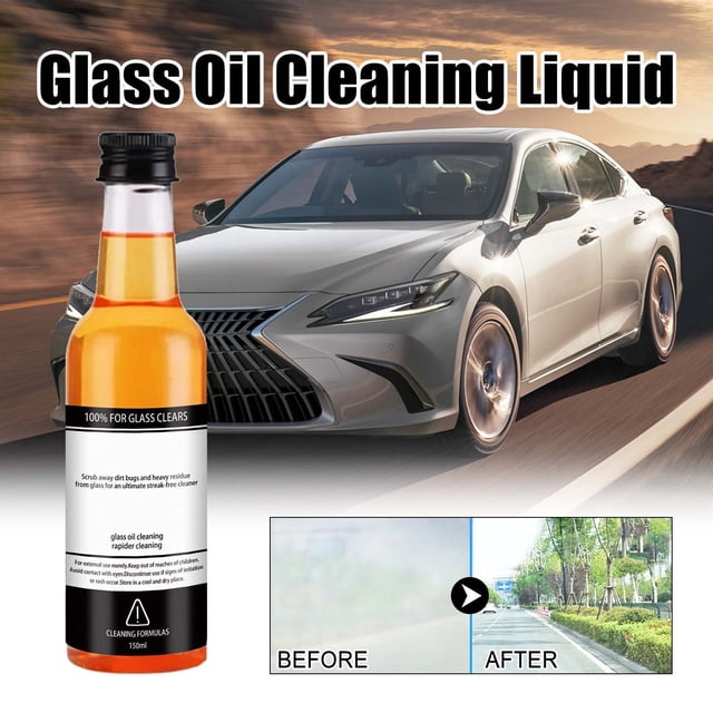 JMYHOAM Clean Gadgets Glass Oil Film Remover Degreasing Film Cleaning Agent for Car Front Windshield Oil Film Remover for Car Window Cleaning Agent for Both Home and Car Use150ml Cleaning Supplies