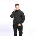 thumbnail image 4 of LSLJS Outdoor Skin Soft Warm Fleece Sports Stand-up Collar Men's Jacket( Black, M), 4 of 9