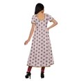thumbnail image 4 of Moomaya Robes Imprimées à Fente avant pour Femmes Kurti à Manches Courtes Tenue d'Été, 4 of 6