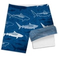thumbnail image 4 of Sunnyoo Little Boys Shark Print Quick Drying Swim Trunks with Compression Liner, 4 of 4