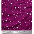thumbnail image 1 of Soimoi Pink Velvet Fabric Stars Star Print Sewing Fabric Yard 58 Inch Wide, 1 of 3
