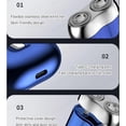 thumbnail image 4 of Repertoireof Shaver, Upgraded Electric Shaver for Men - Dual Magnetic Head, 7500 Rpm, Wet & Dry Usb Rechargeable Pocket Razor, Portable Mini Travel Razor, Waterproof & Low Noise (Blue), 4 of 8