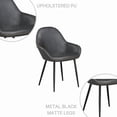 thumbnail image 3 of Fauteuil Ani, noir, rembourré, ensemble de 4, 3 of 5
