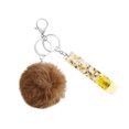 thumbnail image 2 of Key Chain Ring Plush Ball Students Hanging Buckle Portable Keychain Holder Backpack Wallet Bag Decoration Keyring Pendant for Girls Khaki, 2 of 9