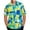 Green, variant on Mens Hawaiian Print Lapel Short Sleeve Shirt