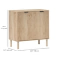 thumbnail image 3 of HOMCOM Armoire d'Appoint, Armoire de Rangement avec Tablette Réglable, Chêne, 3 of 9