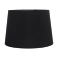 thumbnail image 1 of Black Faux Silk Hardback Drum Lamp Shade, 1 of 1