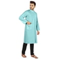 thumbnail image 2 of Atasi Indian Designer Kurta For Mens Party Wear Traditional Dress Solid Ethnic Long Shirt, 2 of 7