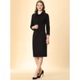 thumbnail image 4 of INSPIRE CHIC Women's Elegant Button Down Point Collar Short Bomber Jacket, 4 of 6