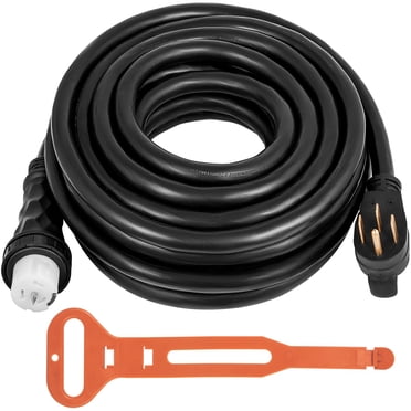 VEVOR Rallonge de Génératrice 50 Amp STW 6/3 + 8/1 Cordon de Génératrice 125V 250V Testé selon les Normes UL Cordon d'Alimentation pour Génératrice Homologué N14-50P et SS2-50R et CS6364 Connecteurs à Verrouillage par Torsion