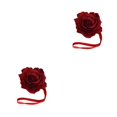 thumbnail image 3 of QualitChoice Curtain Tieback Punch-free Stylish Flower Shape Decorative Replacement Home Buckle Fastener Ornament Accessories Red 2PCS, 3 of 6