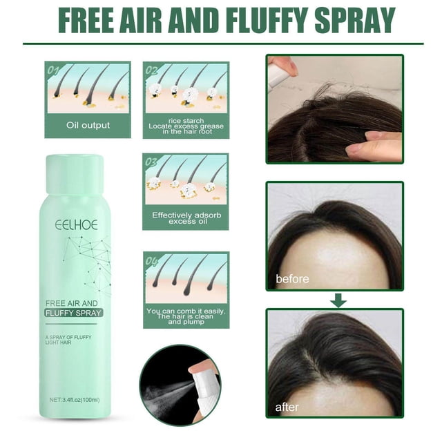 Dalazy 100ml 3.38oz Leave in Hair Spray Convenient Oil Control Shampoo