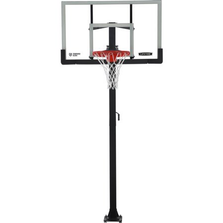 Panier de basket-ball à visser et à réglage par manivelle Lifetime (verre trempé de 54 pouces)