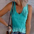 thumbnail image 2 of Plebaso Womens Print Tank Tops Ribbed Sleeveless Casual Tops Button up V Neck Slim Knit Tees for Women, 2 of 5