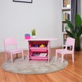 thumbnail image 2 of Costway Kids Table and 2 Chairs Set W/ Storage Boxes For Toddler Gift Desk Pink, 2 of 10