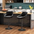 thumbnail image 2 of HOMCOM Bar Stools Set of 2 Swivel Adjustable Counter Height Barstools, 2 of 10