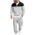 thumbnail image 2 of Mens Long Sleeve, Casual Tracksuit with Hood and Elastic Waist, 2 of 8