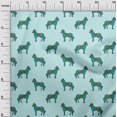 thumbnail image 2 of oneOone Cotton Silk Fabric Horse Block Printed Craft Fabric BTY 42 Inch Wide, 2 of 4