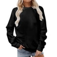 thumbnail image 1 of Chemise à Manches Longues Femme Manches Longues Chemises Décontractées Couleur Unie Col Rond Chandail en Molleton Col Rond Chandail Tunique Hauts Manches Longues Femmes Hauts Tunique Longue pour Femmes, 1 of 4