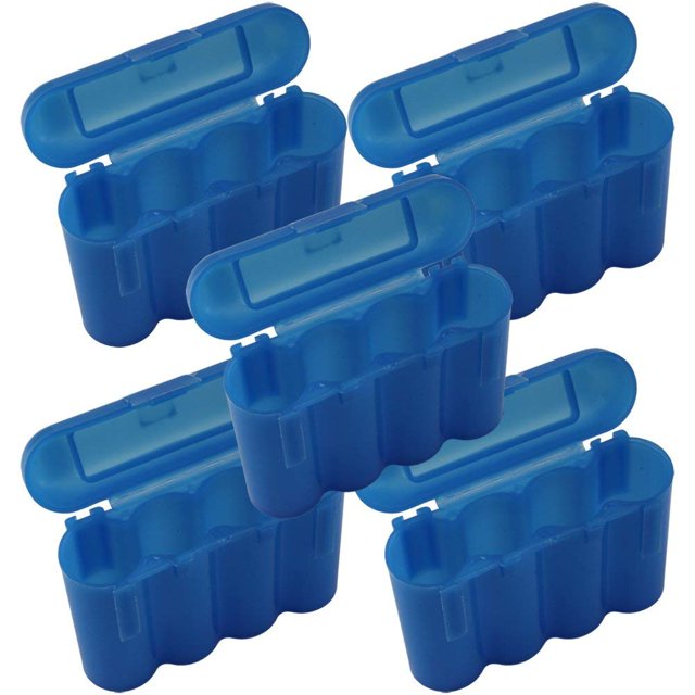 5 AA/AAA / CR123A Blue Battery Holder Storage Cases