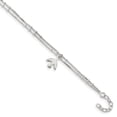 thumbnail image 1 of Bracelet de Cheville en Argent Sterling 925 à 2 Brins Dove 9 Pouces Plus 1, Religieux, 1 of 5