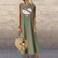 thumbnail image 2 of RKSTN Robes pour Femmes 2023 Mode Été Décontracté Col Rond Sans Manches Jupes Maxi Poches Vacances Couleur Unie Plage Longue Robe avec Imprimé Graphique, 2 of 4