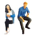 thumbnail image 2 of 1/64 Painted Figures Resin Tiny People Toys Character Model resin Blue, 2 of 9