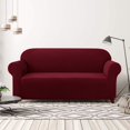 thumbnail image 2 of CHOK 2024 1-Piece Checks Stretch Sofa Cover Slipcover Couch Cover  Chair  Light Gray, 2 of 6