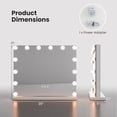 thumbnail image 3 of Gymax Hollywood Makeup Vanity Mirror with LED Lights 2 in 1 Tabletop & Wall Mounted, 3 of 9