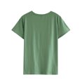 thumbnail image 4 of MY Women Short Sleeve Colorful Dandelion Print Crew Neck Plain Tee Shirt, 4 of 6
